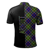 Clan Arnott Tartan Polo Shirt Half of Me - Cross Style NU53 Arnott Tartan Tartan Polo
